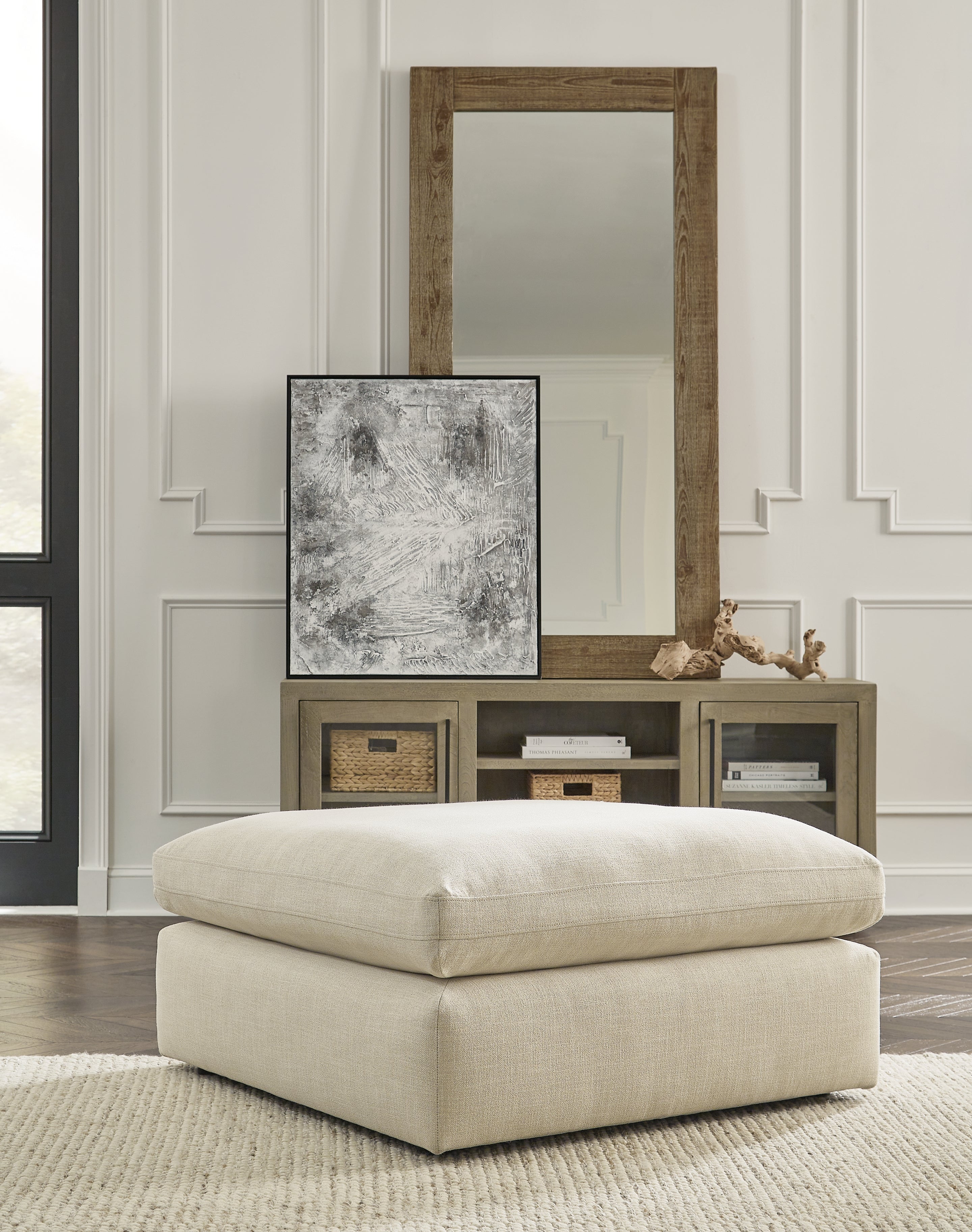 Family Deals Furniture - Ashley Furniture - Elyza Living Room - Oversized Accent Ottoman / Linen - 1000608