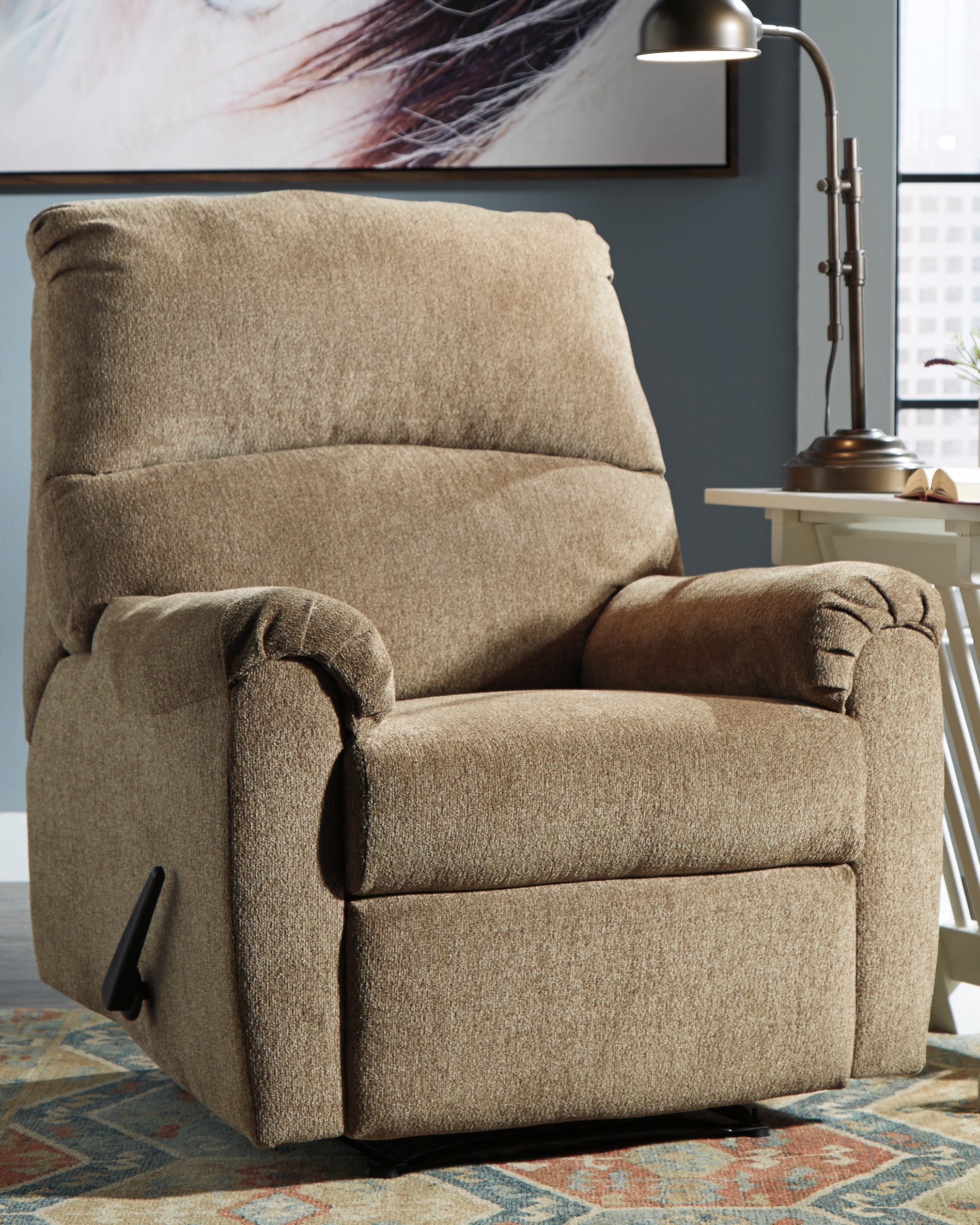 Family Deals Furniture - Ashley Furniture - Nerviano Living Room - Zero Wall Recliner / Chocolate - 1080229