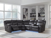 Family Deals Furniture - Ashley Furniture - Sultan Meadow Sectional - 2-Piece Reclining Sectional / Carbon - PC13001S1