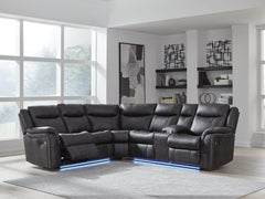 Family Deals Furniture - Ashley Furniture - Sultan Meadow Sectional - 2-Piece Reclining Sectional / Carbon - PC13001S1
