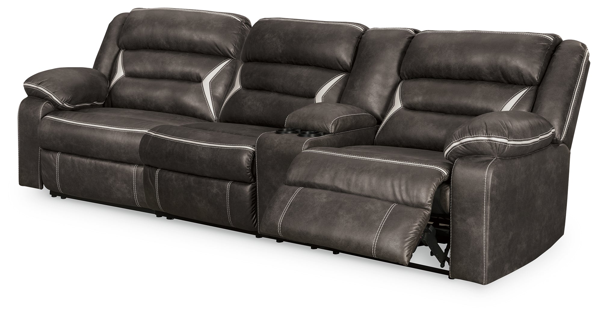 Family Deals Furniture - Ashley Furniture - Kincord Sectional - 5-Piece Power Reclining Sectional / Midnight - 13104S6