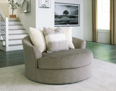 Family Deals Furniture - Ashley Furniture - Creswell Living Room - Ottoman With Storage / Stone - 1530511