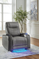 Family Deals Furniture - Ashley Furniture - Schooner Rocks Living Room - PWR Recliner/ADJ Headrest / Umber - 1610413
