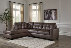 Family Deals Furniture - Ashley Furniture - Barlin Mills Sectional - RAF 2-Piece Sectional with Chaise / Umber - 17003S1