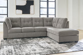 Family Deals Furniture - Ashley Furniture - Lanelly Sectional - LAF 2-Piece Sectional with Chaise / Alloy - 17504S1