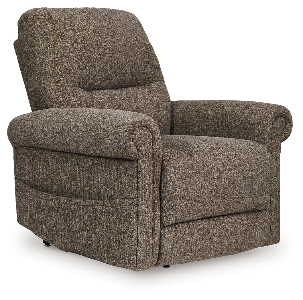 Family Deals Furniture - Ashley Furniture - Aureta Living Room - Power Lift Recliner / Charcoal - 1790312