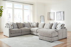 Family Deals Furniture - Ashley Furniture - Aslan Court Sectional - RAF 6-Piece Sectional with Chaise / Flax - 20305S8