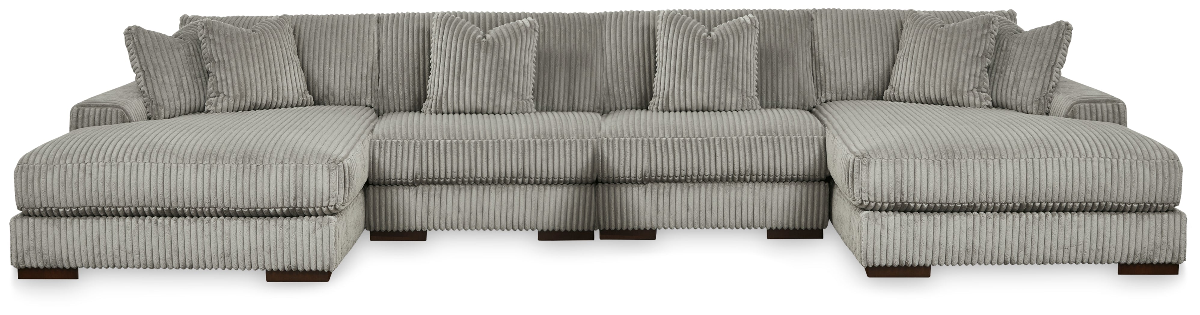 Family Deals Furniture - Ashley Furniture - Lindyn 4-Piece Sectional with Double Chaise - 4-Piece Sectional with Double Chaise - 21105S20