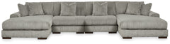 Family Deals Furniture - Ashley Furniture - Lindyn 4-Piece Sectional with Double Chaise - 4-Piece Sectional with Double Chaise - 21105S20