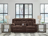 Family Deals Furniture - Ashley Furniture - Observation Living Room - DBL REC PWR Loveseat w/Console / Steel - PC2140596