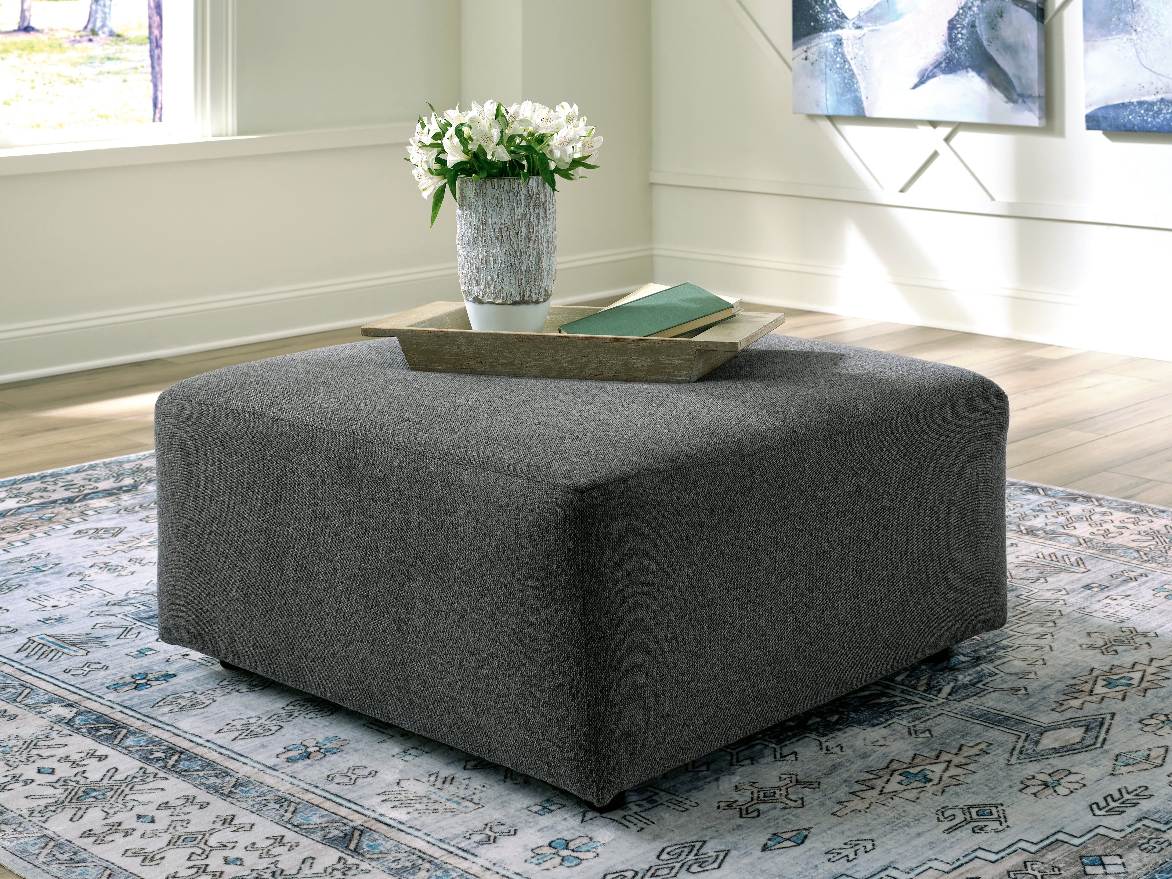 Family Deals Furniture - Ashley Furniture - Edenfield Living Room - Oversized Accent Ottoman / Linen - 2900408
