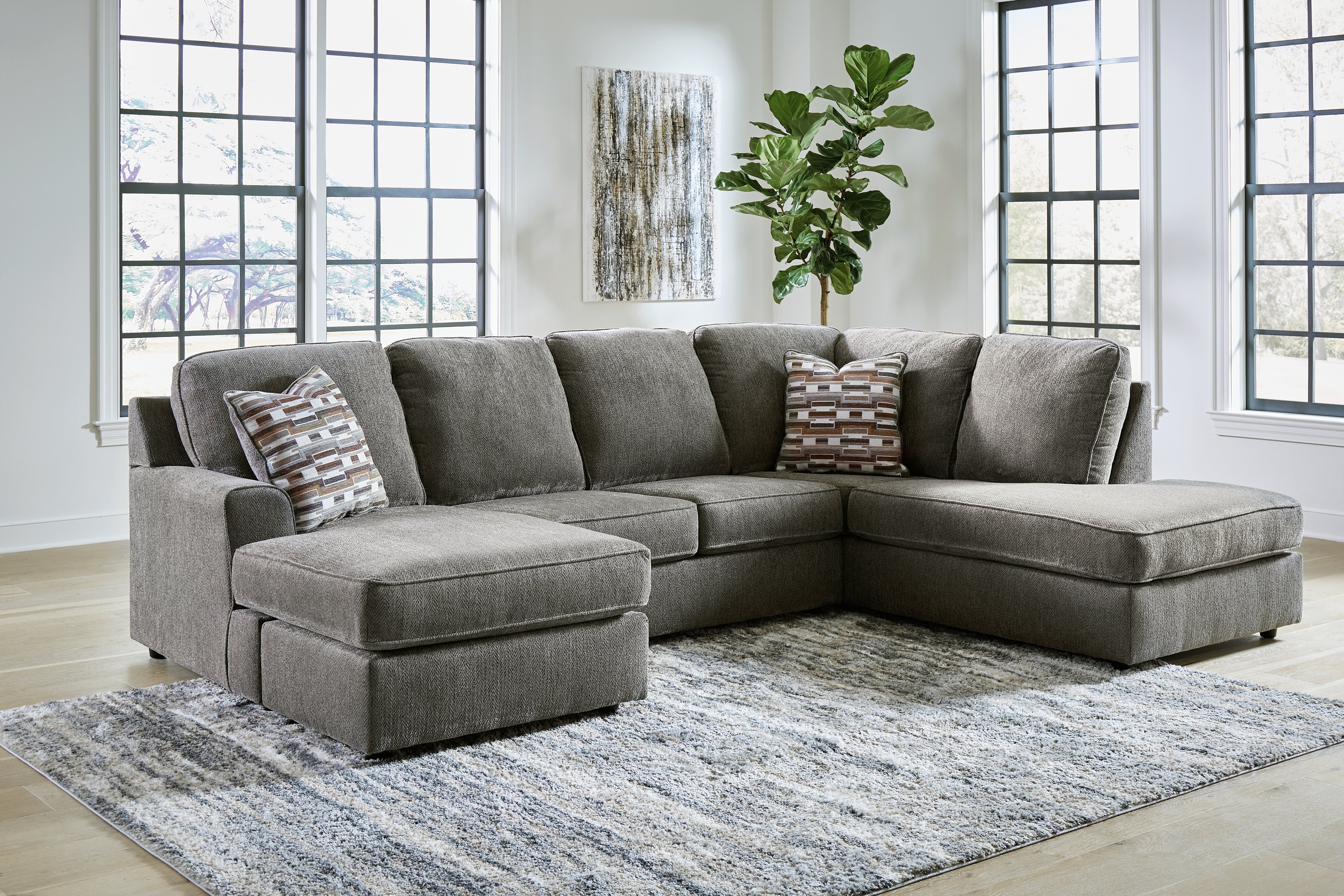 Family Deals Furniture - Ashley Furniture - O'Phannon Sectional - LAF 2-Piece Sectional with Chaise / Putty - 29402S1