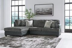 Family Deals Furniture - Ashley Furniture - Brixley Pier Sectional - LAF 2-Piece Sectional with Chaise / Graphite - 29906S2