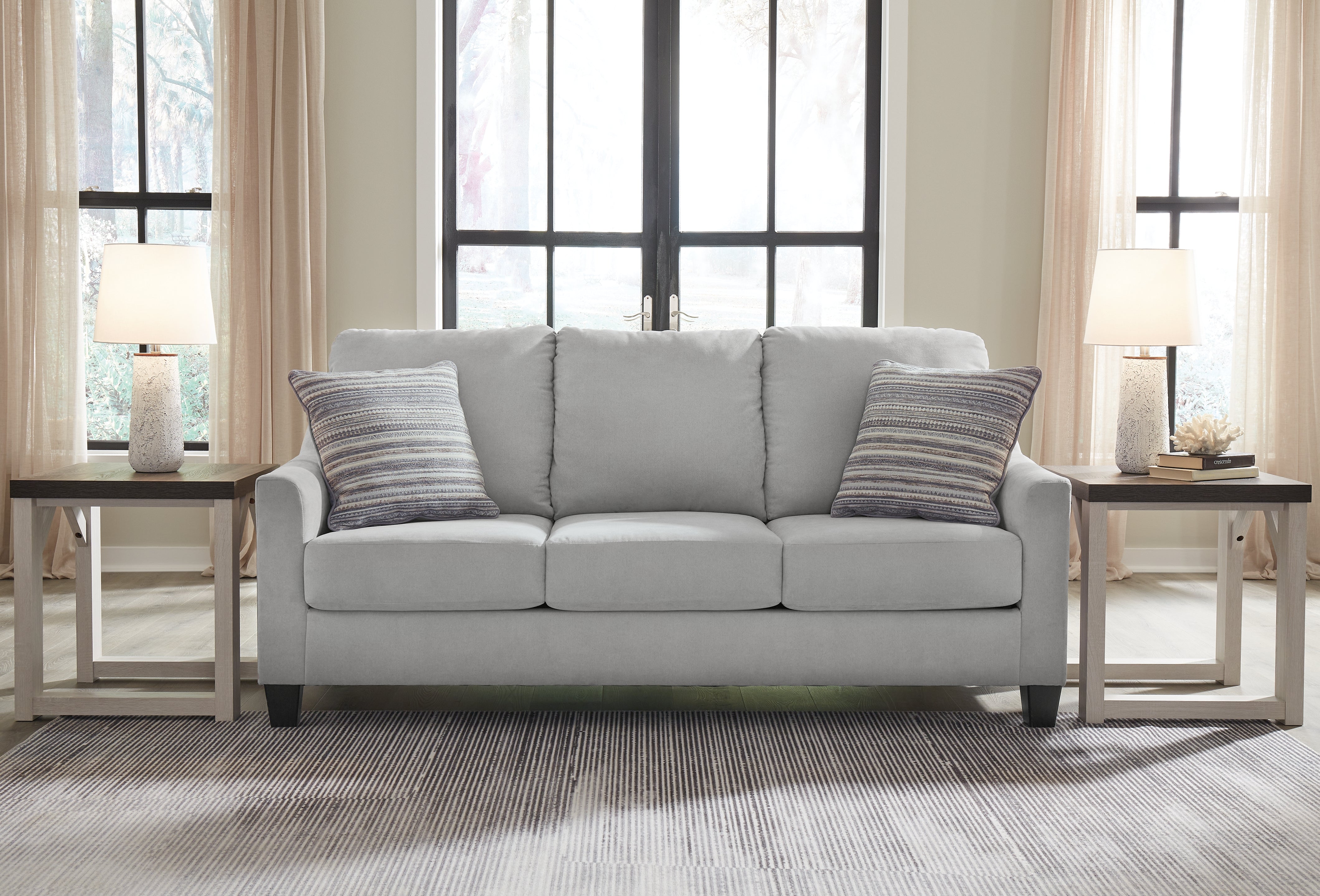 Family Deals Furniture - Ashley Furniture - Adlai Living Room - Queen Sofa Sleeper / Shadow - 3010339