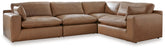 Family Deals Furniture - Ashley Furniture - Emilia Sectional - RAF 2-Piece Sectional Loveseat / Caramel - 30901S1