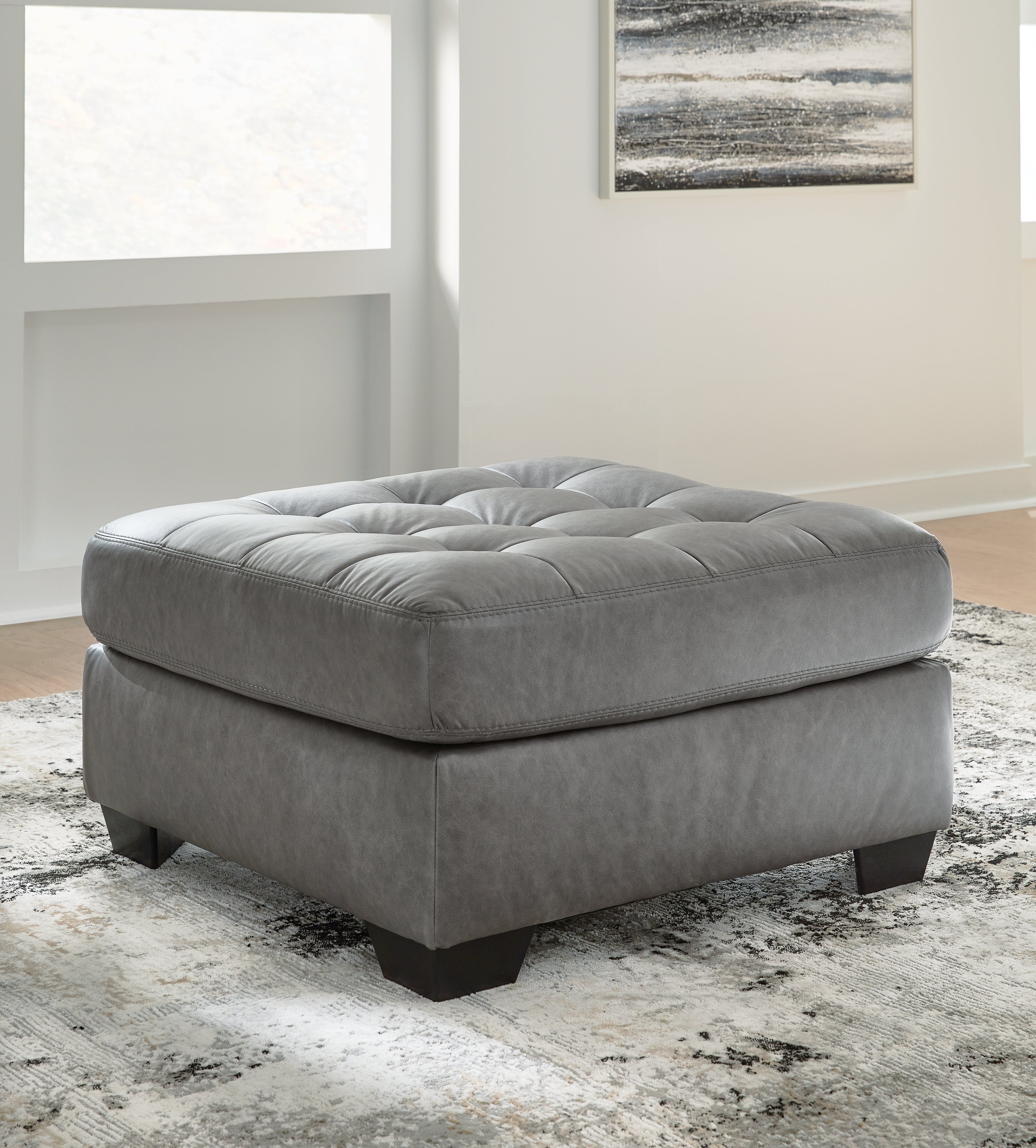 Family Deals Furniture - Ashley Furniture - Clairette Court Living Room - Oversized Accent Ottoman / Alloy - 3150308