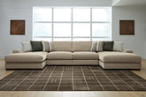 Family Deals Furniture - Ashley Furniture - Linenhause Sectional - RAF 4-Piece Double Chaise Sectional - 31803S9