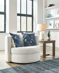 Family Deals Furniture - Ashley Furniture - Padova Living Room - Swivel Accent Chair / Ivory - 3370644