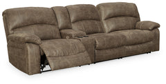 Family Deals Furniture - Ashley Furniture - Segburg Sectional - 2-Piece Power Reclining Sectional Sofa / Driftwood - 34303S1
