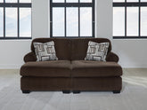 Family Deals Furniture - Ashley Furniture - Kimlee Sectional - RAF 3-Piece Sectional with Chaise / Chocolate - PC35603S1
