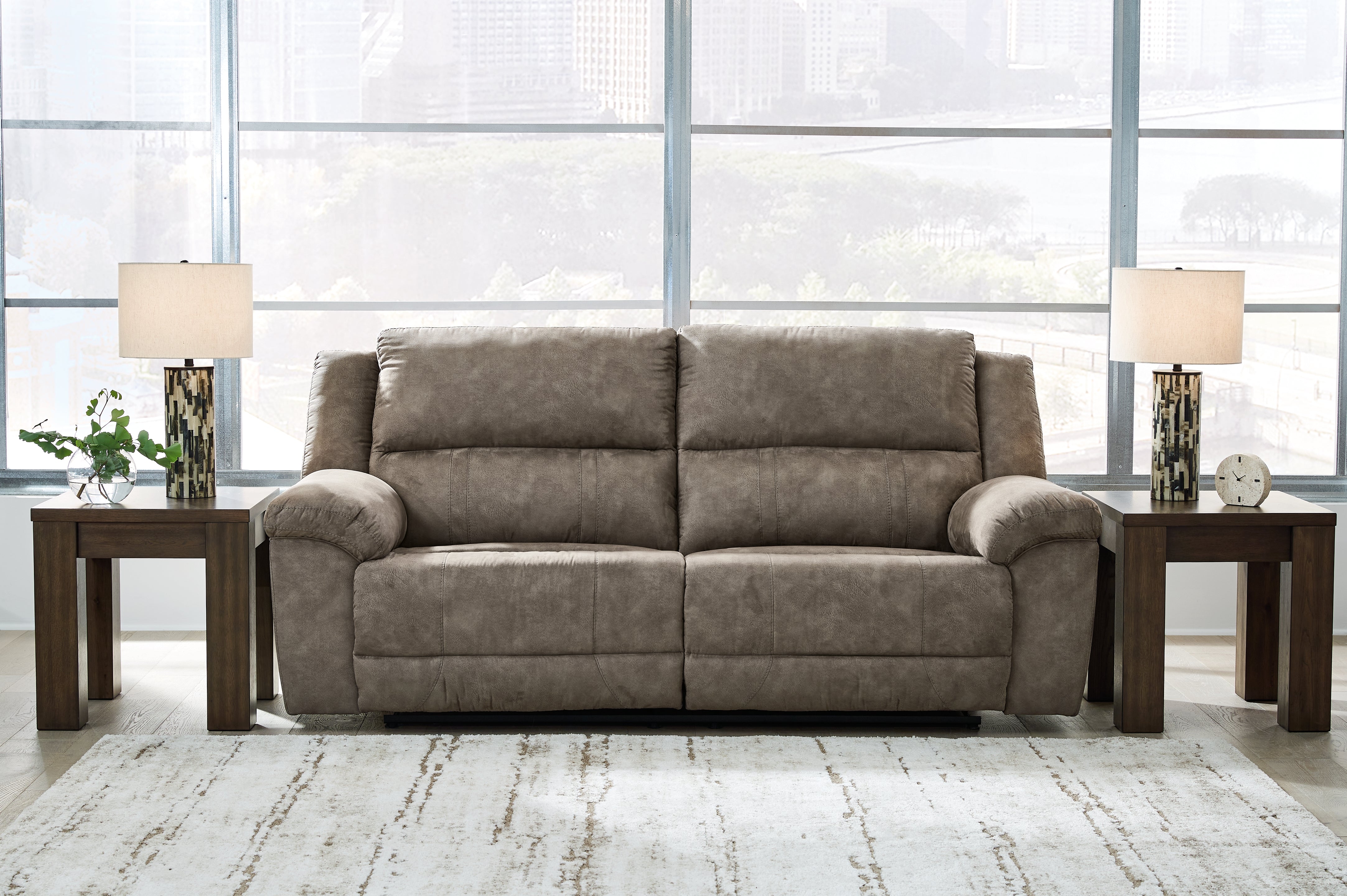 Family Deals Furniture - Ashley Furniture - Laresview Living Room - Zero Wall Wide Seat Recliner / Fossil - 3720352