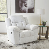 Family Deals Furniture - Ashley Furniture - Frohn Living Room - DBL Rec Loveseat w/Console / Chocolate - 3740794