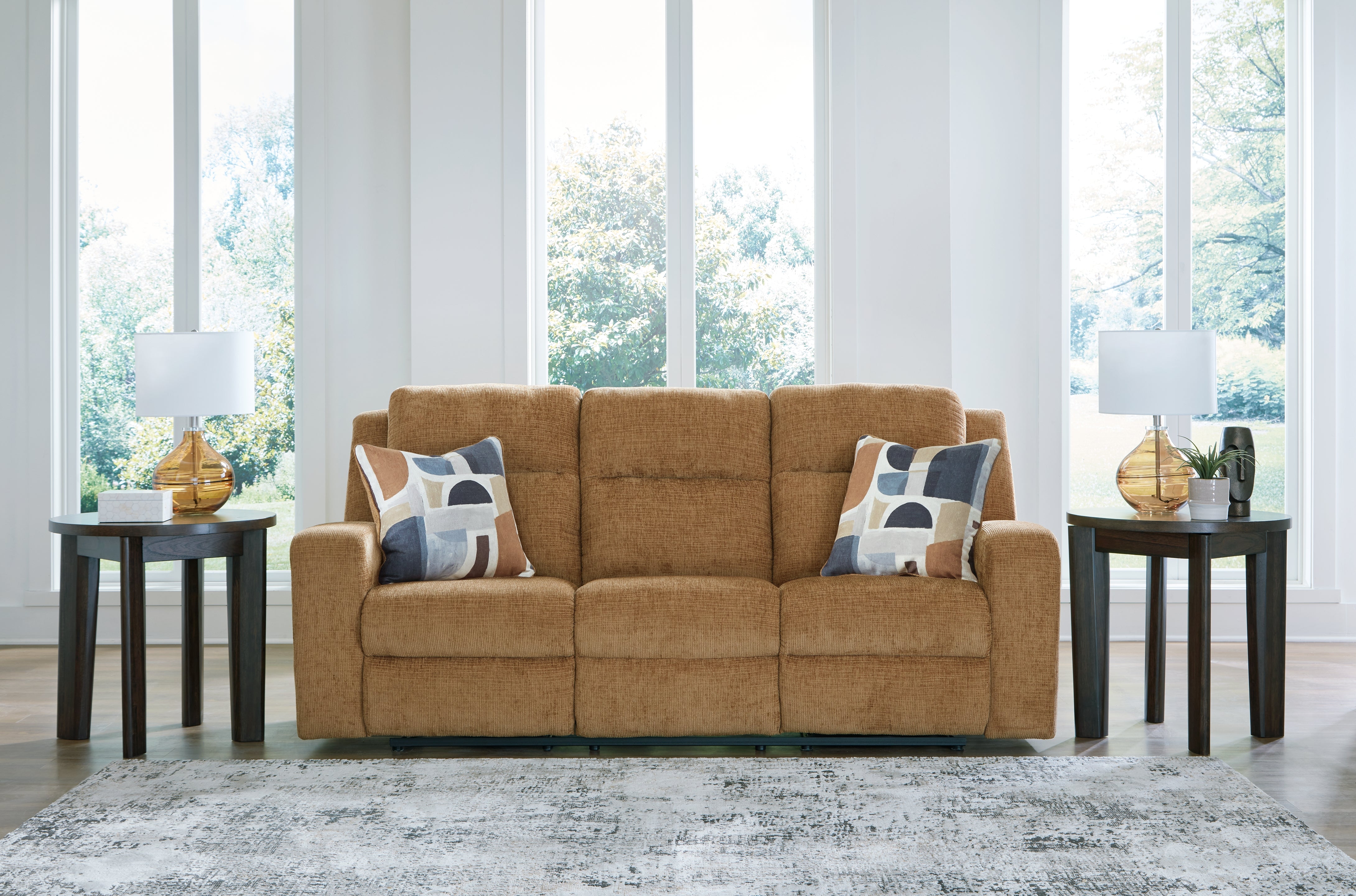 Family Deals Furniture - Ashley Furniture - Kanlow Living Room - Reclining Sofa / Honey - 3860588