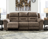 Family Deals Furniture - Ashley Furniture - Stoneland Living Room - Reclining Sofa / Chocolate - 3990488