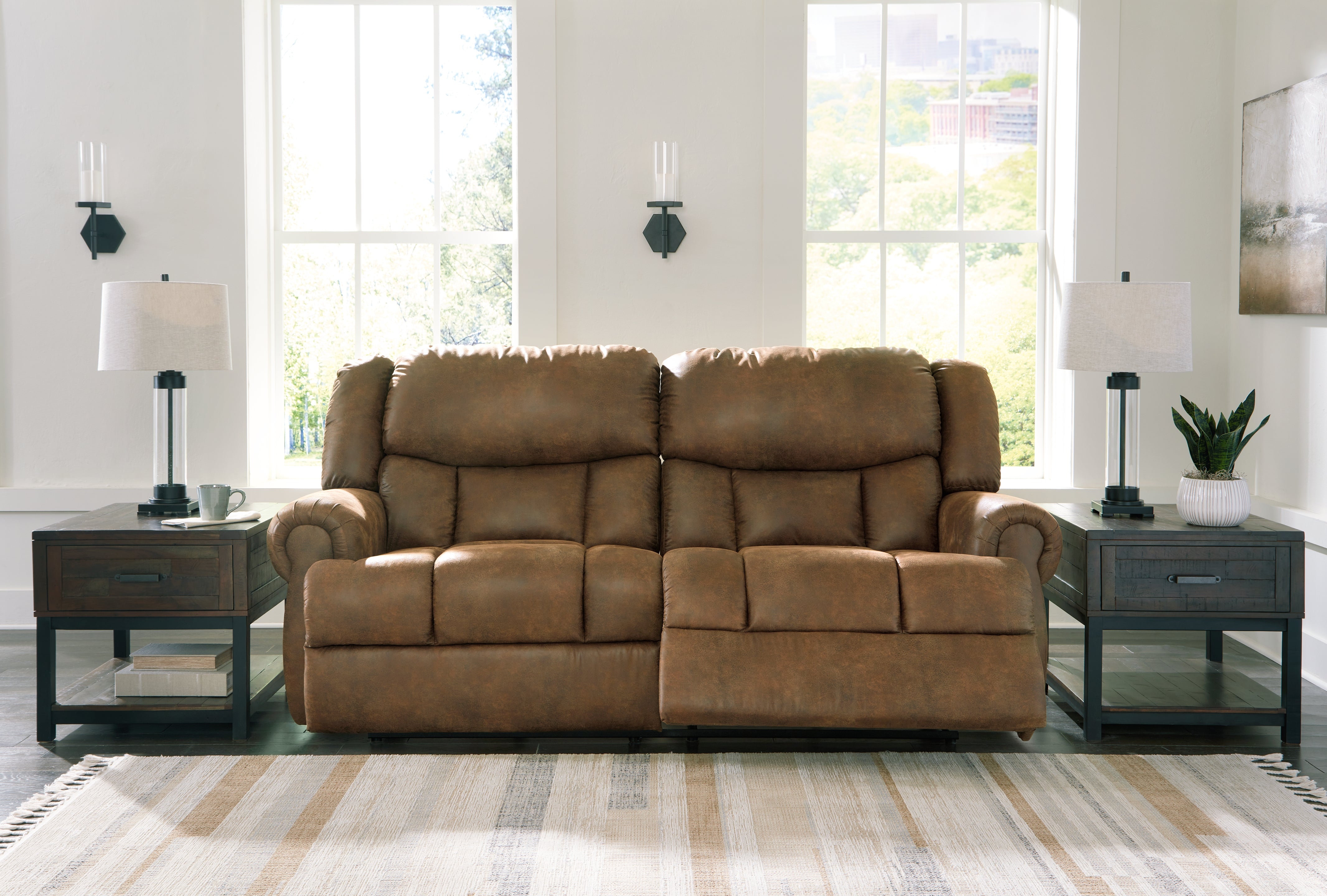 Family Deals Furniture - Ashley Furniture - Boothbay Living Room - 2 Seat Reclining Sofa / Auburn - 4470481