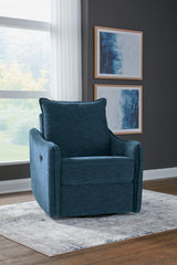 Family Deals Furniture - Ashley Furniture - McBurg Living Room - Swivel Power Recliner / Navy - 4480128