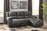 Family Deals Furniture - Ashley Furniture - Nantahala Sectional - 3-Piece Reclining Sectional with Chaise / Slate - 50301S9