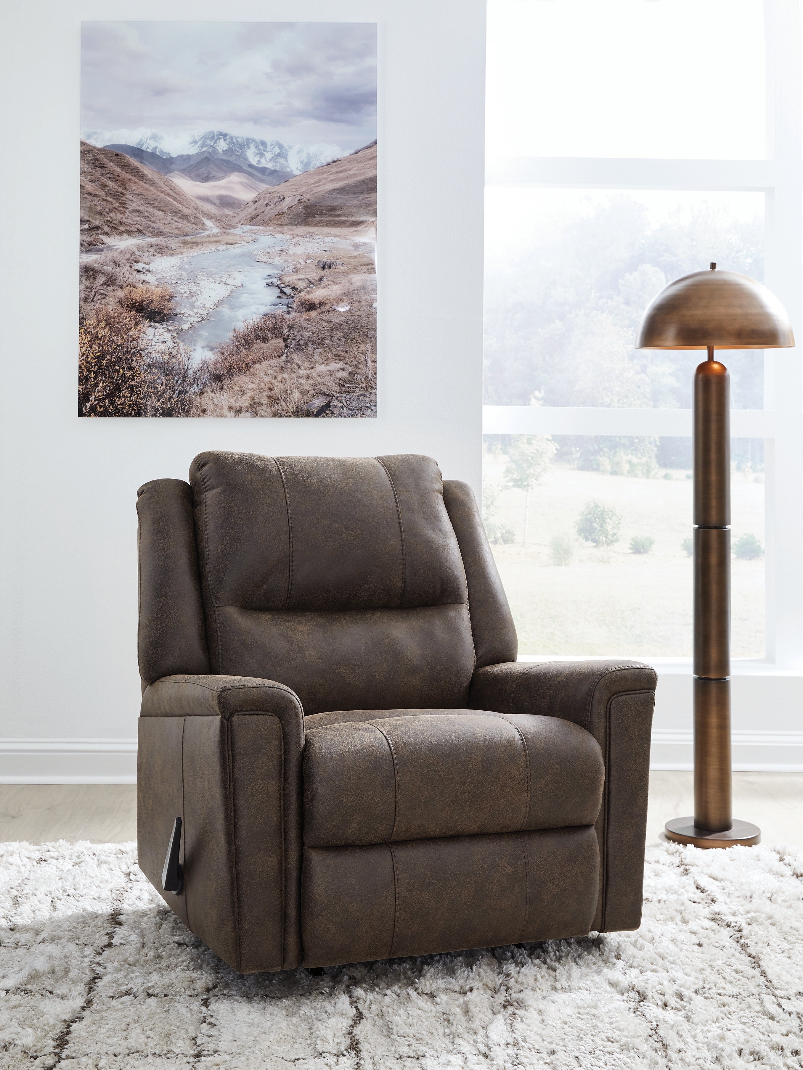 Family Deals Furniture - Ashley Furniture - Lixtowel Living Room - Rocker Recliner / Walnut - PC5300425