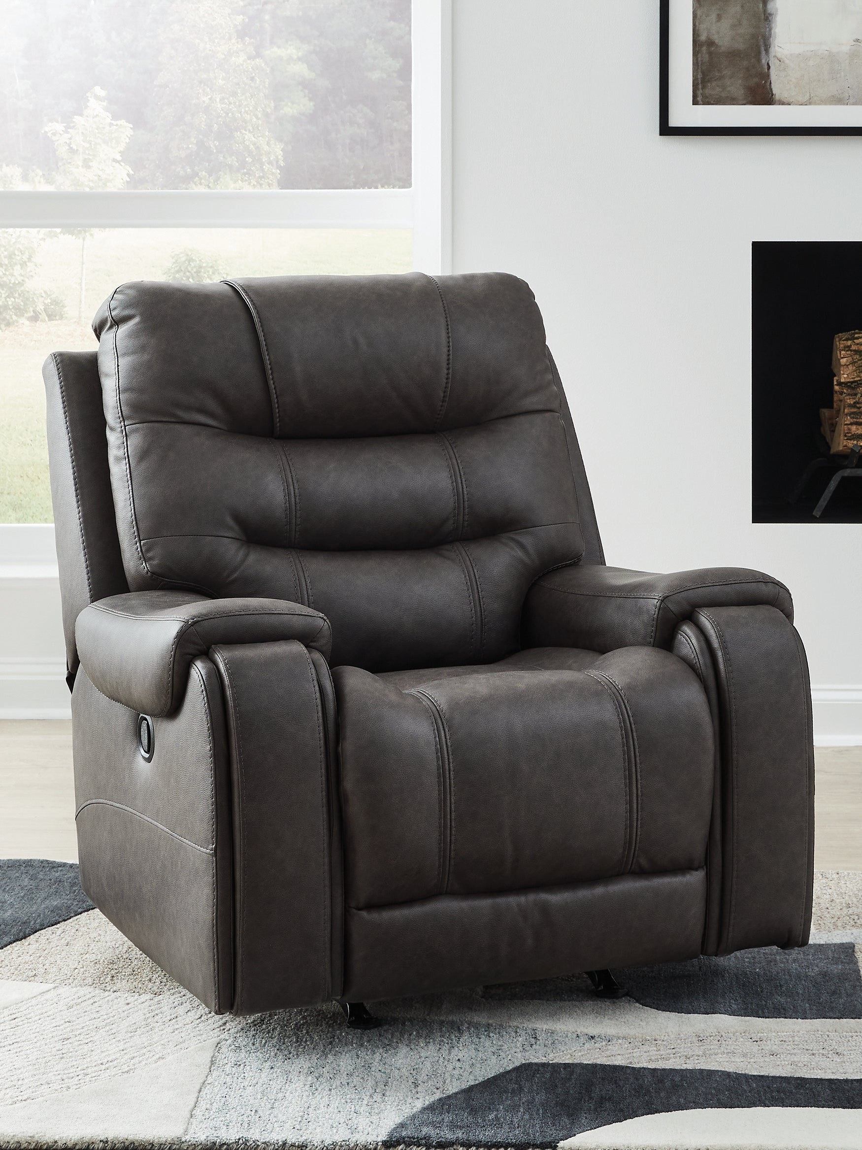 Family Deals Furniture - Ashley Furniture - Femley Living Room - Rocker Recliner / Smoke - PC5330625