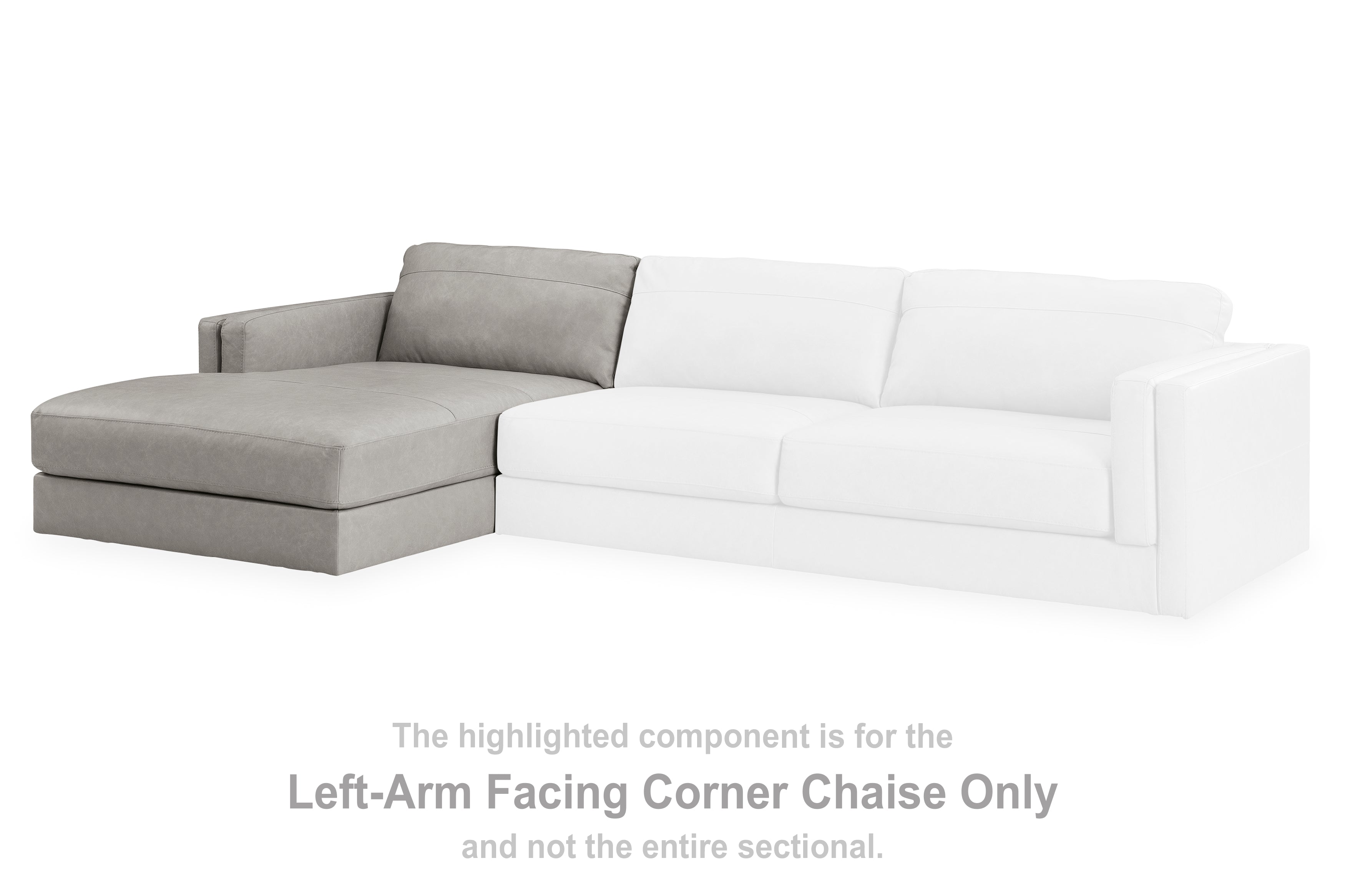 Family Deals Furniture - Ashley Furniture - Amiata Sectional - LAF Corner Chaise / Glacier - 5740416