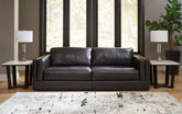Family Deals Furniture - Ashley Furniture - Amiata Living Room - Chair and a Half / Onyx - 5740523