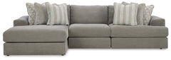 Family Deals Furniture - Ashley Furniture - Avaliyah Sectional - RAF 6-Piece Sectional with Chaise / Ash - 58103S12