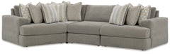 Family Deals Furniture - Ashley Furniture - Avaliyah Sectional - RAF 4-Piece Sectional / Ash - 58103S5