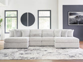 Family Deals Furniture - Ashley Furniture - Cuddle Plush Sectional - RAF 5-Piece Sectional / Arctic - PC59106S2