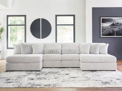 Family Deals Furniture - Ashley Furniture - Cuddle Plush Sectional - RAF 5-Piece Sectional / Arctic - PC59106S2