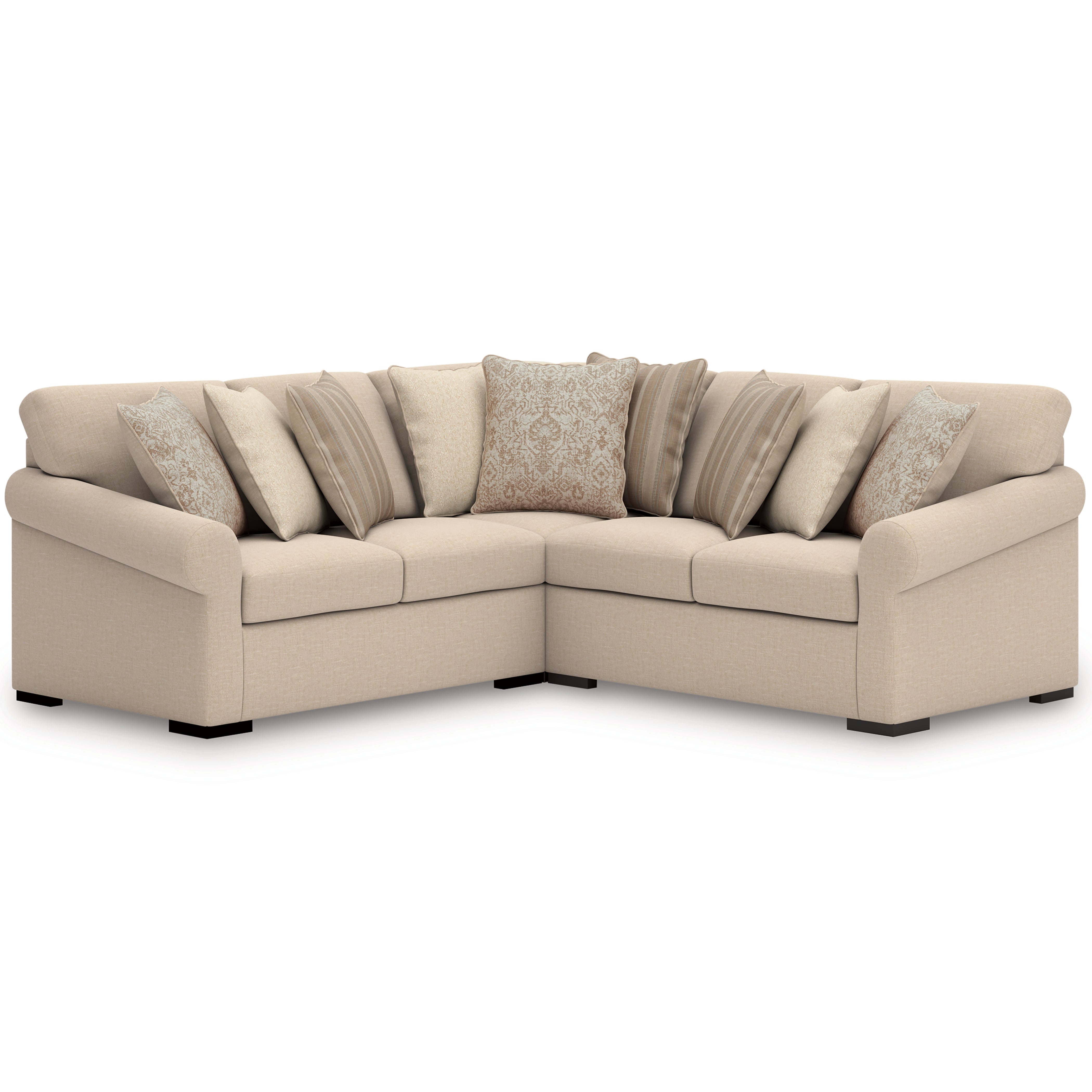 Family Deals Furniture - Ashley Furniture - LadyMae Sectional - RAF 4-Piece Sectional with Chaise / Twill - 59404S3