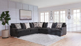 Family Deals Furniture - Ashley Furniture - Lavernett Sectional - LAF 4-Piece Sectional / Charcoal - 59603S2