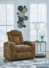 Family Deals Furniture - Ashley Furniture - Wolfridge Living Room - PWR Recliner/ADJ Headrest / Brindle - 6070313