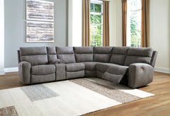Family Deals Furniture - Ashley Furniture - Next-Gen DuraPella Sectional - 5-Piece Power Reclining Sectional / Sand - 61004S6
