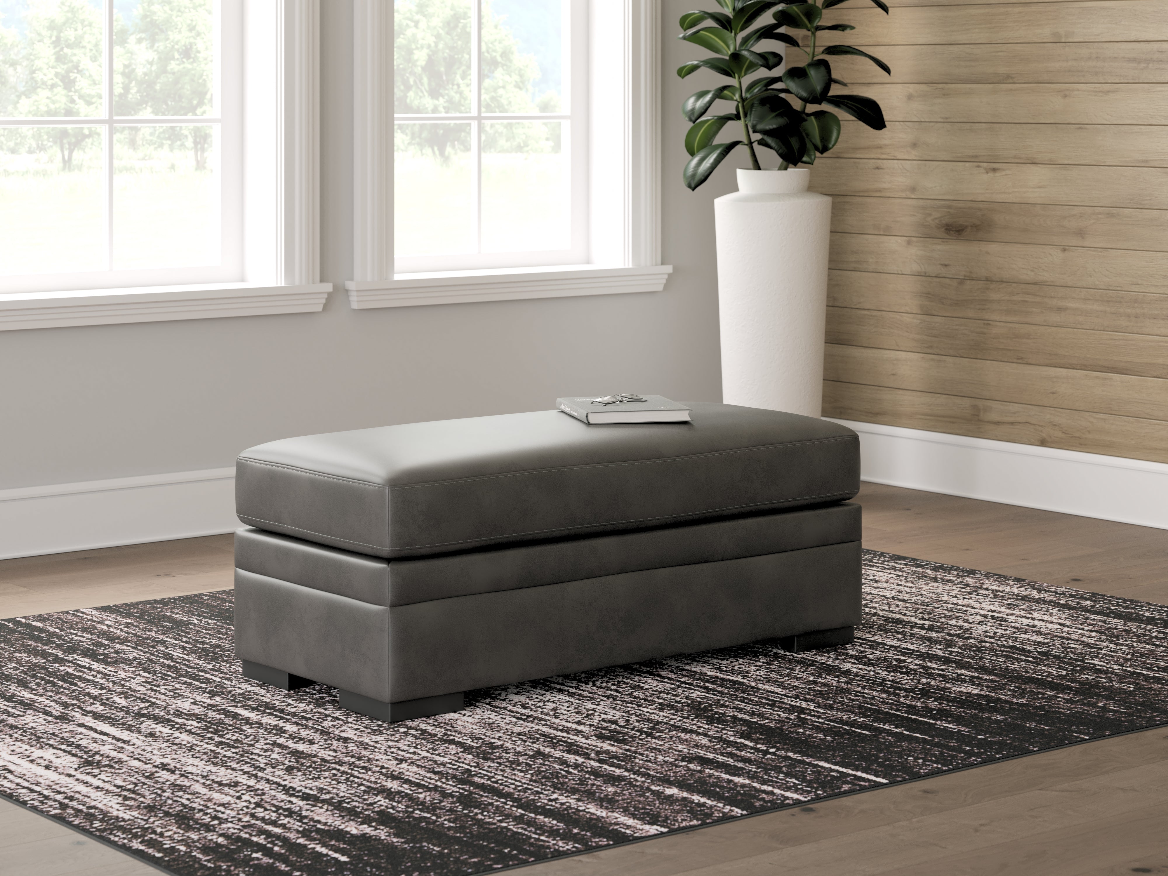 Family Deals Furniture - Ashley Furniture - Lofton-Pike Living Room - Oversized Accent Ottoman / Shadow - PC6161008