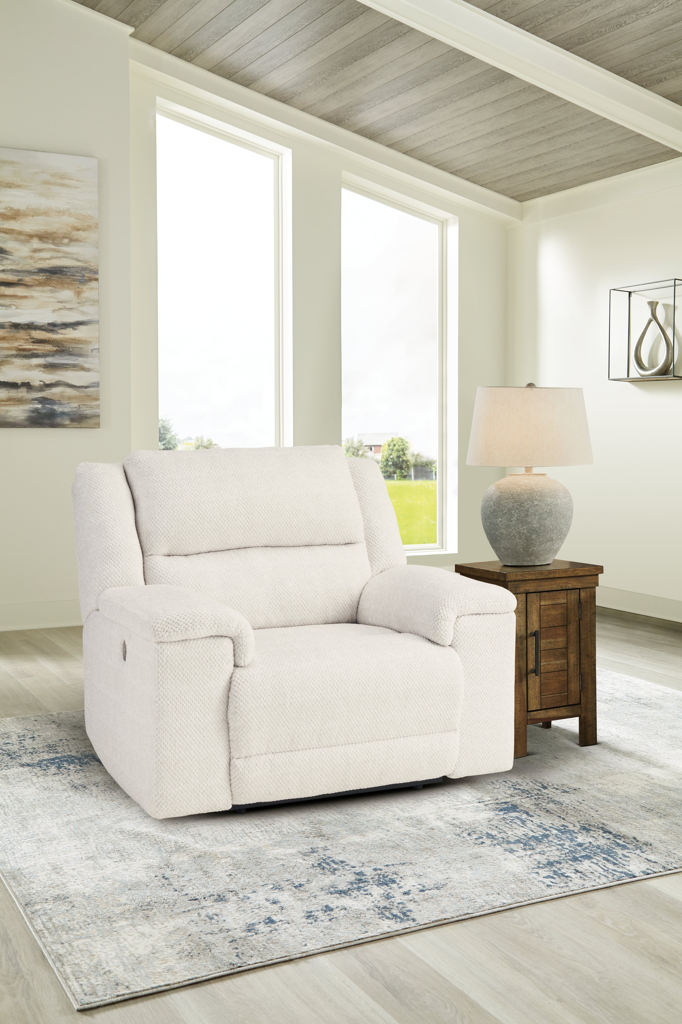 Family Deals Furniture - Ashley Furniture - Keensburg Living Room - Wide Seat Power Recliner / Linen - 6180782