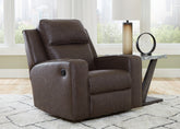 Family Deals Furniture - Ashley Furniture - Lavenhorne Living Room - REC Sofa w/Drop Down Table / Umber - 6330689
