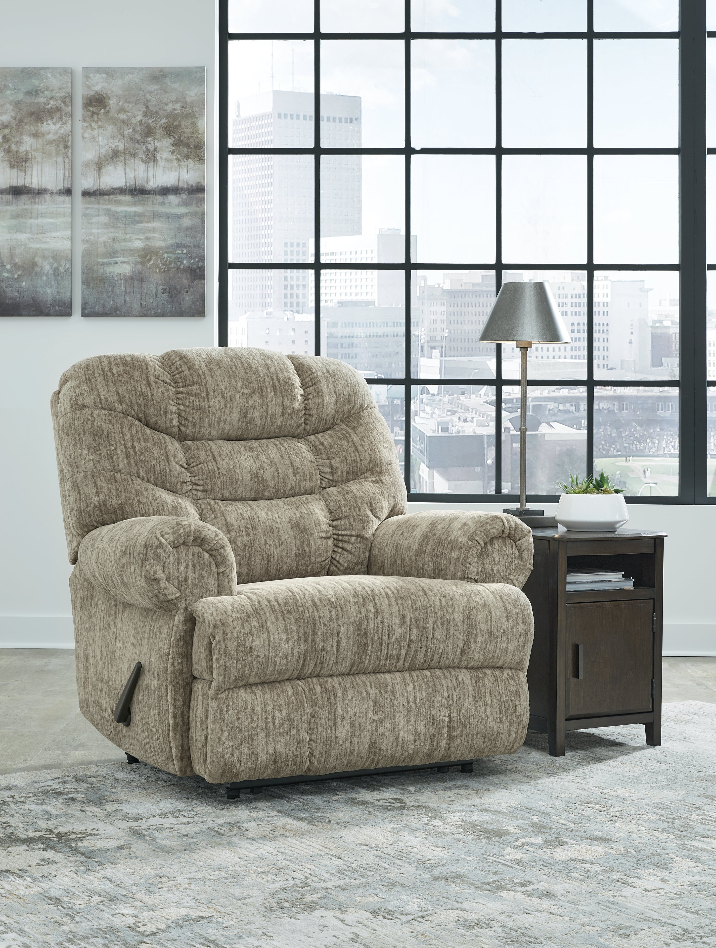 Family Deals Furniture - Ashley Furniture - Movie Man Living Room - Zero Wall Recliner / Chocolate - 6380229