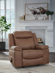 Family Deals Furniture - Ashley Furniture - Status Check Living Room - Rocker Recliner / Caramel - PC6530825