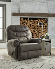 Family Deals Furniture - Ashley Furniture - Camera Time Living Room - Zero Wall Recliner / Gunmetal - 6570729