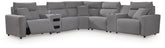Family Deals Furniture - Ashley Furniture - Modmax II 7-Piece Power Reclining Sectional with Audio Consoles - 7-Piece Power Reclining Sectional with Audio Consoles - 65906S48